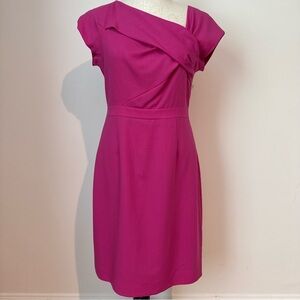 J. Crew Asymmetrical Pink Shift Dress